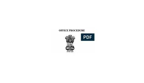 manual of office procedure | Cabinet (Government) | Government Of India