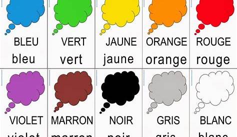 les couleurs français facile
