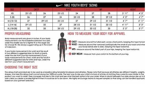 Nike Youth Size Chart | amulette
