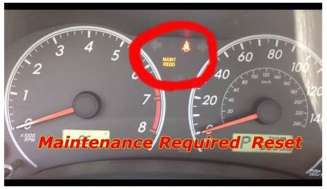 How To Reset Maintenance Required Light 2009-2016 Toyota Corolla - YouTube