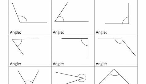 angles worksheet grade 5