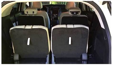 2016 Ford Explorer Platinum: Stowing Third Row Seats - YouTube