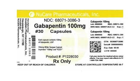 GABAPENTIN - NuCare Pharmaceuticals, Inc.