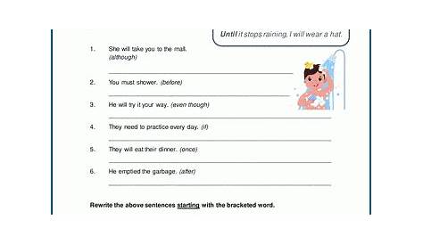 Writing complex sentences worksheets | K5 Learning