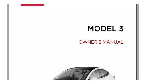Model 3 Owner's Manual