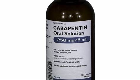 Gabapentin Solution 250mg/5mL 473mL (NO XYLITOL) | ubicaciondepersonas