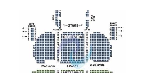 eugene o neill theater seating chart