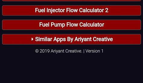 injector flow rate calculator