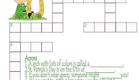 St. Patrick's Day Crossword Puzzle Printable | St patrick day