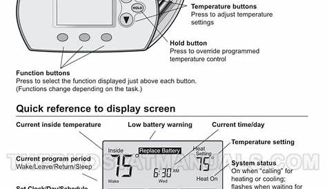 trane xl 600 thermostat manual