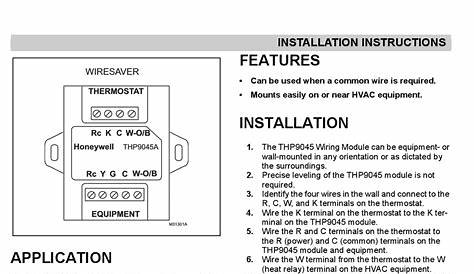 Honeywell Th6220d1002 Installation Manual