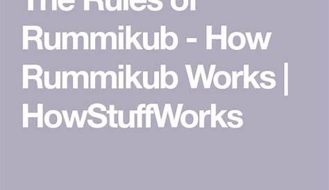 the rules of rummikub - how rummikub works / how stuff works