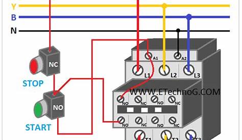 Contactor holding circuit with Push Button Switch - ETechnoG