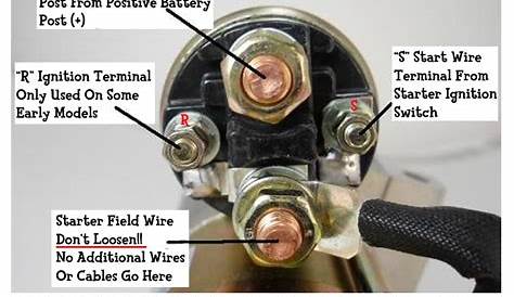 wiring starter motor diagram