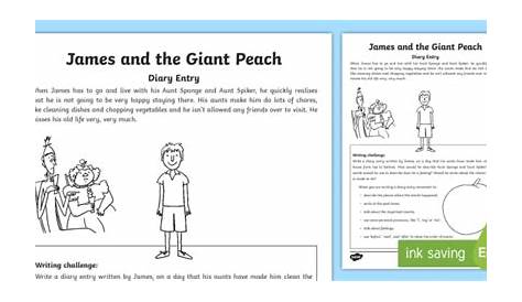 james and the giant peach worksheets