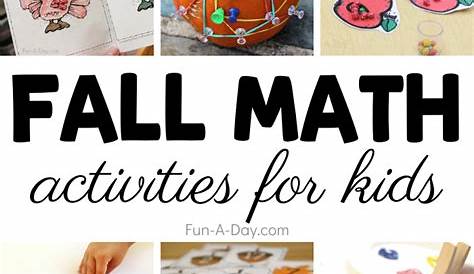 fall math activity for preschool
