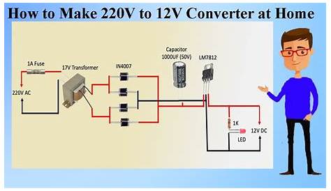 230vac to 12vdc circuit diagram