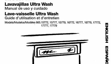 Kenmore 665.15772 Dishwasher User Manual | Manualzz