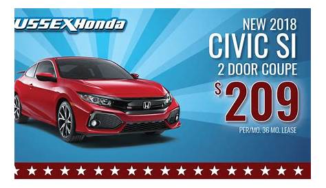 2018 Civic Si Coupe 6MT Lease Special | Sussex Honda