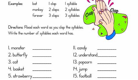 Syllables Worksheet - Have Fun Teaching