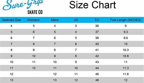 Ice Skate Size Chart Cheap Selling, Save 68% | jlcatj.gob.mx