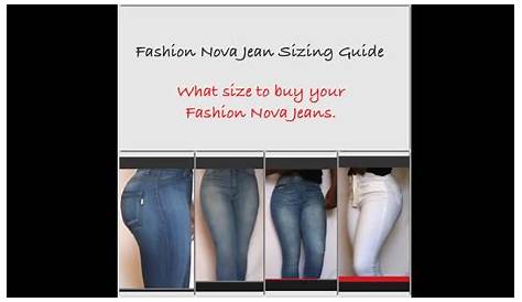 fashion nova size chart jeans