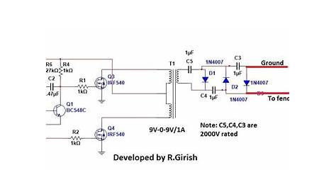 electric fence circuit diagram 12v pdf
