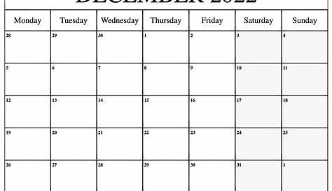 December 2022 calendar | Free blank printable with holidays