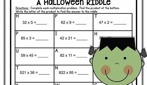 halloween math multiplication worksheets