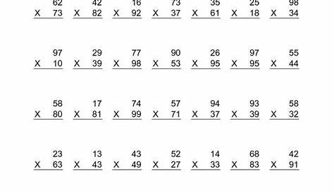 Multi Digit Multiplication Worksheets 5th Grade - Times Tables Worksheets