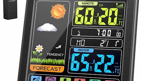 Koogeek Wireless Weather Station, Indoor Outdoor Thermometer Hygrometer