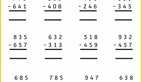 Three-Digit Vertical Addition and Subtraction with Regrouping Worksheets