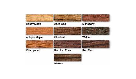 Gel Stain Color Guide - Minwax | Wood stain colors, Staining wood, Wood
