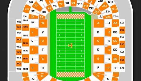 ut football seating chart | Neyland stadium, Alabama football tickets