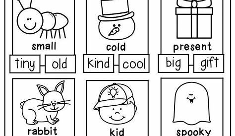 20 Synonyms Worksheet First Grade | Desalas Template