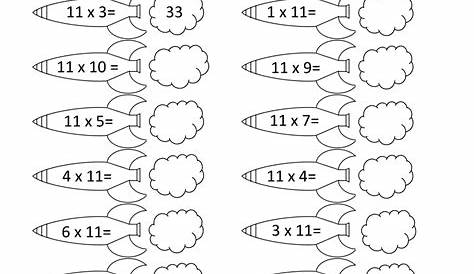 multiplication by 11 worksheet