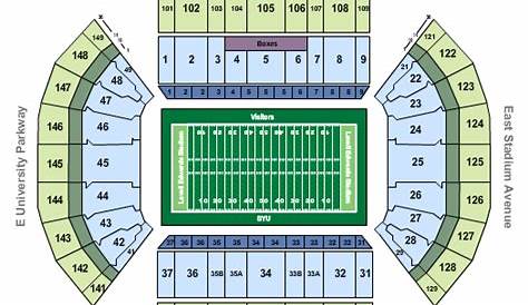 seating chart lavell edwards stadium