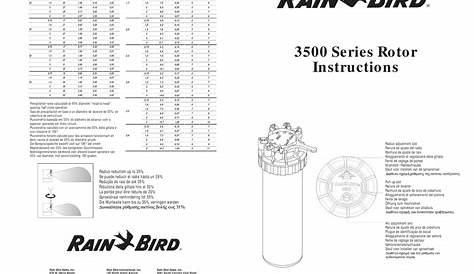 RAIN BIRD 3500 SERIES INSTRUCTIONS Pdf Download | ManualsLib