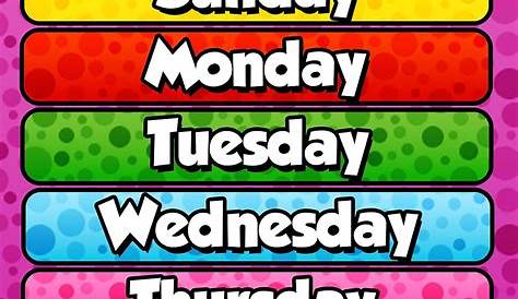 ENGLISH FOR CHILDREN: DAYS OF THE WEEK