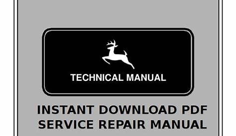John Deere Gator HPX 4x2 Utility Vehicle Service Manual Download - John