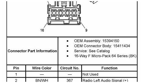 diagram radio wiring for chevy silverado