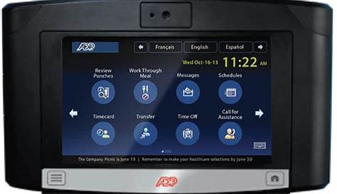 Adp Intouch Plus With Biometric Time Clock