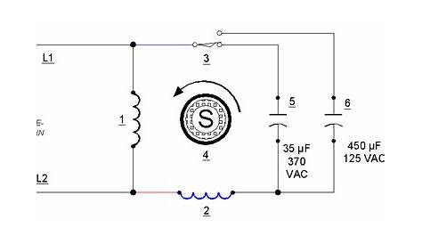 run capacitor motor circuit diagram