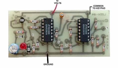 Electronic Combination Lock with Auto Reset Circuit Diagram