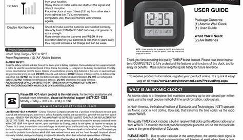timex watch owner's manuals