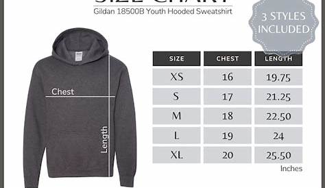 gildan youth hoodie size chart age