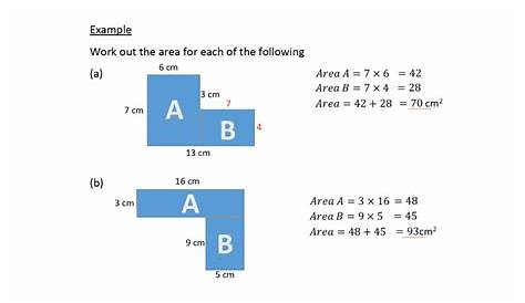 irregular shape area worksheets