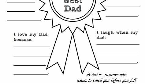 Free Printable Father’s Day Coloring Worksheets: 2 designs
