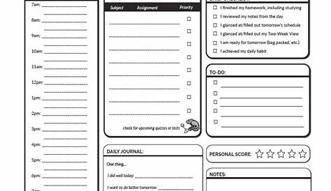 Adhd Daily Planner Printable Adhd Schedule Template - Printable
