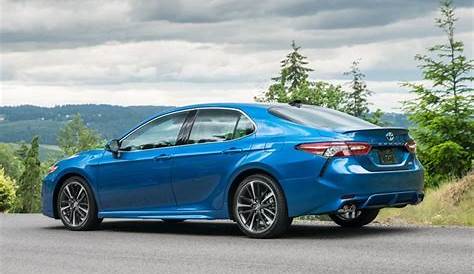 Download wallpapers Toyota Camry XSE, 2018, sedan, new cars, blue Camry